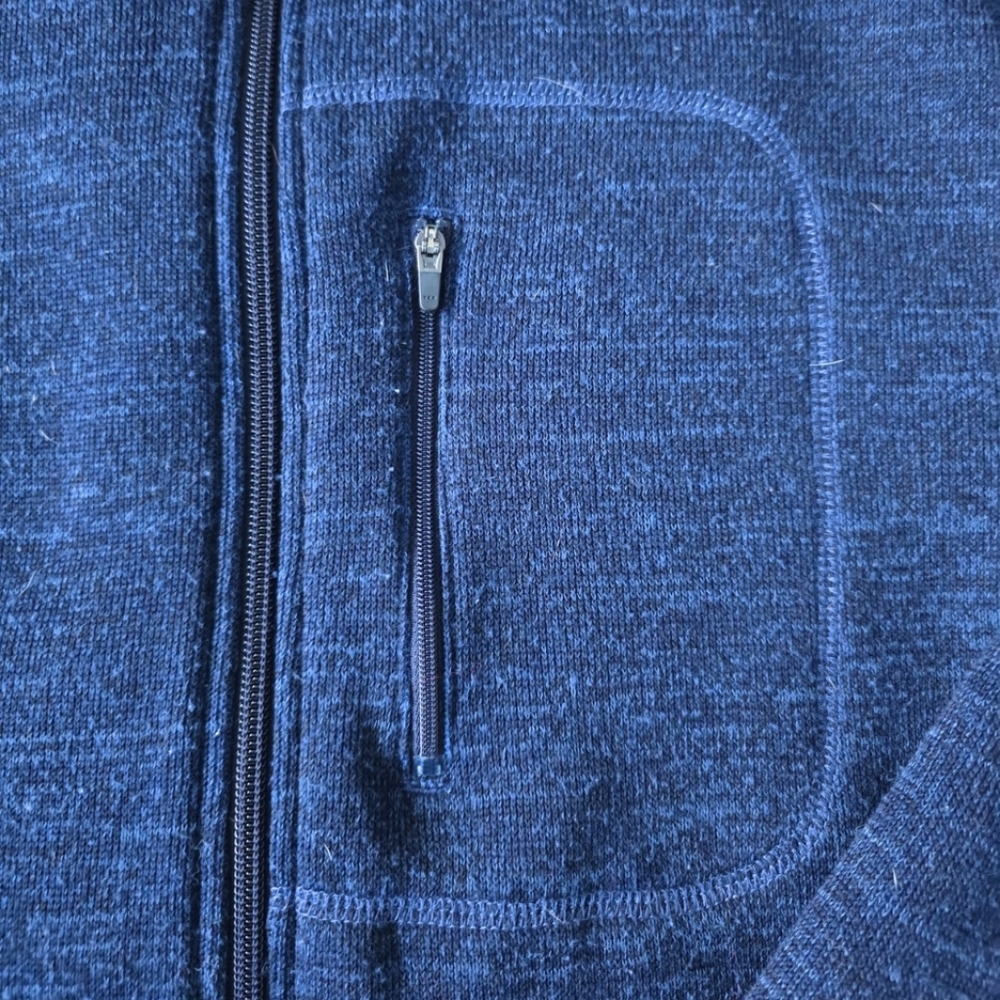 JOHNNIE-O Coastal Fleece Jacket Full Zip Pockets Large Lake Blue - Picture 3 of 7